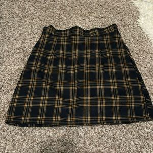 Plaid Print Skirt